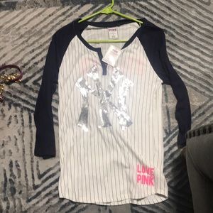 Victoria Secret Pink Yankee 3/4 shirt